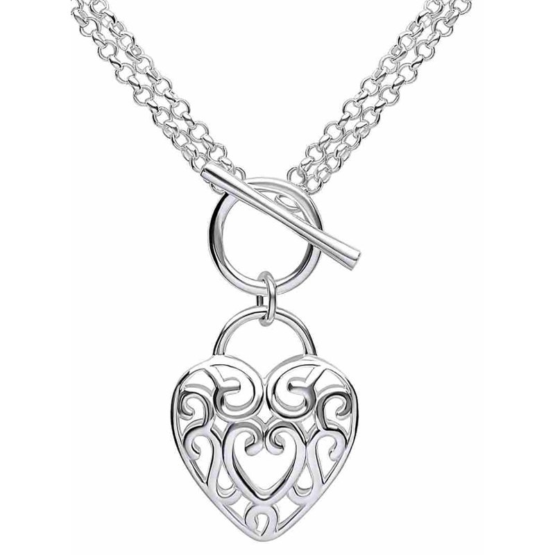 Collier coeur en argent 925