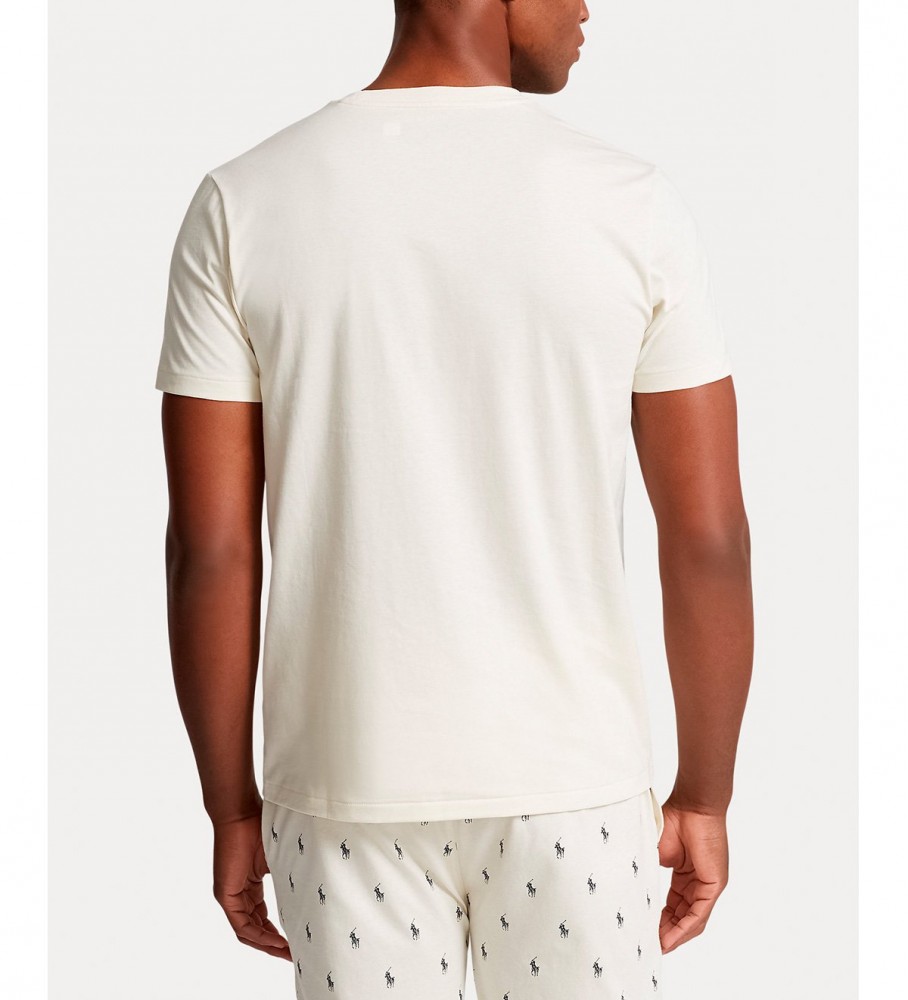 Camiseta Ralph Lauren bege com logo