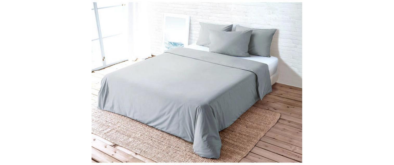 Bettwäschegarnitur Perkal 160 x 210 cm + 65 x 100 cm, Khaki<br>Bettwäsche-Set