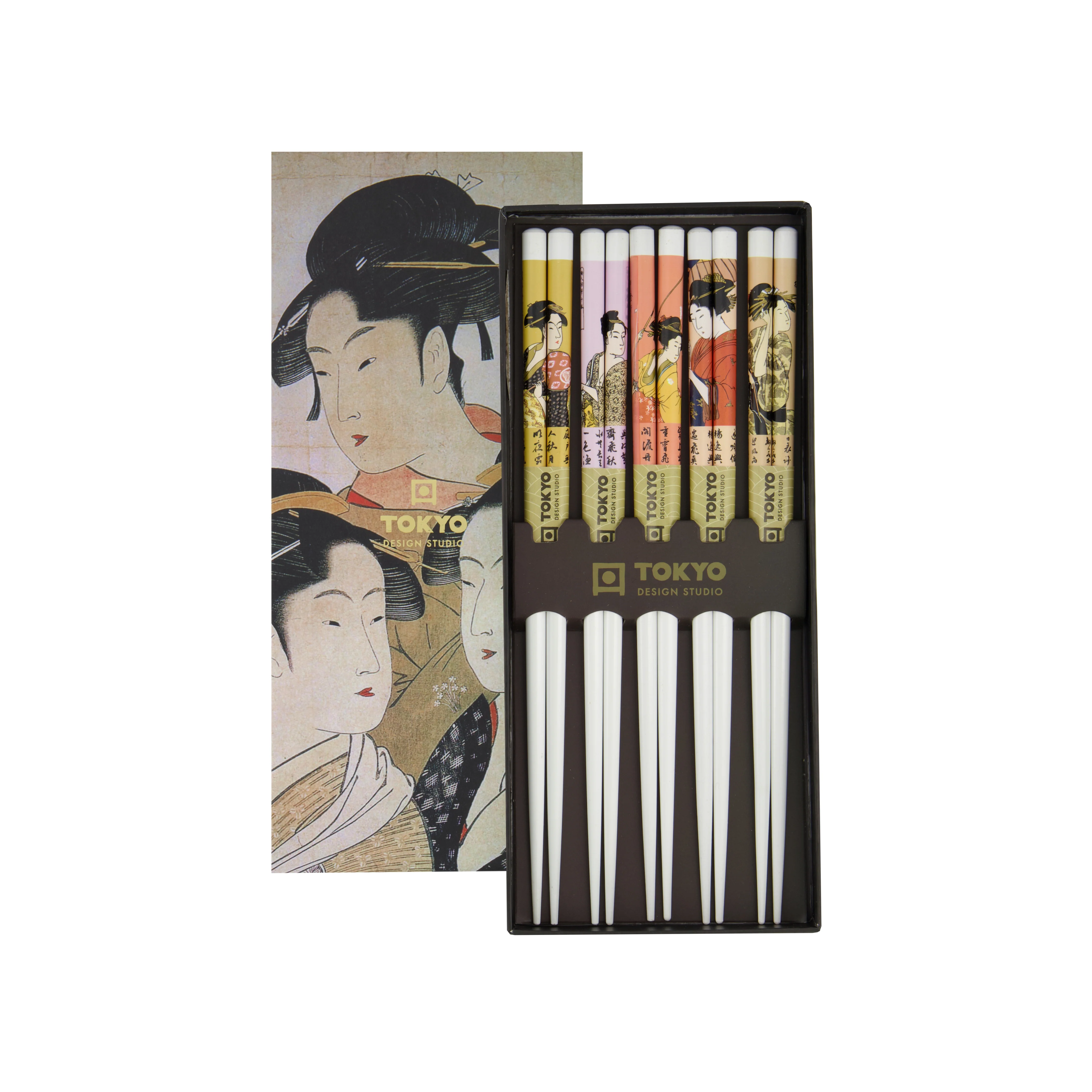 Tokyo Design Studio  Spisepinde gavesæt, Geisha White - 5 par