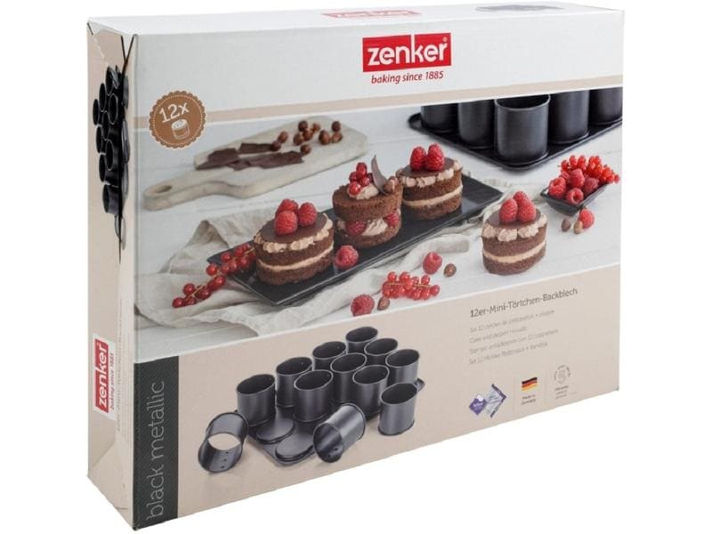Zenker Cupcake Backform 12 Mulden Mini-Törtchen-Backblech