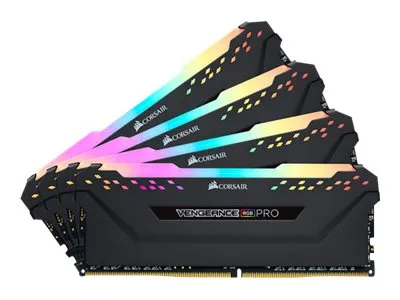 CORSAIR Vengeance RGB PRO - DDR4 - sæt - 32 GB: 4 x 8 GB - DIMM 288-PIN - 3200 MHz / PC4-25600 - CL14 - 1.35 V - ikke bufferet - ikke-ECC - sort