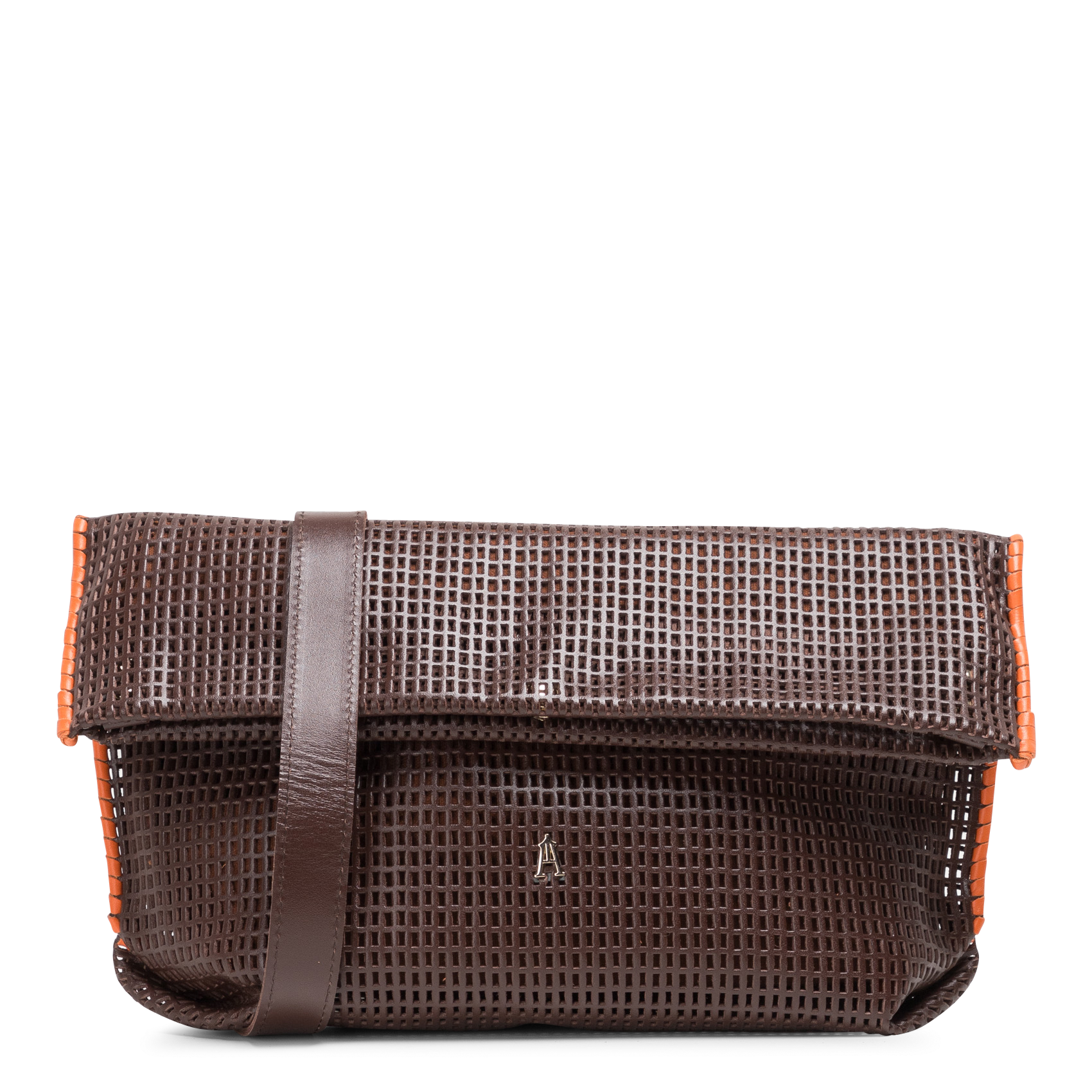 MID - Sac bandoulière en cuir ajouré | Marron