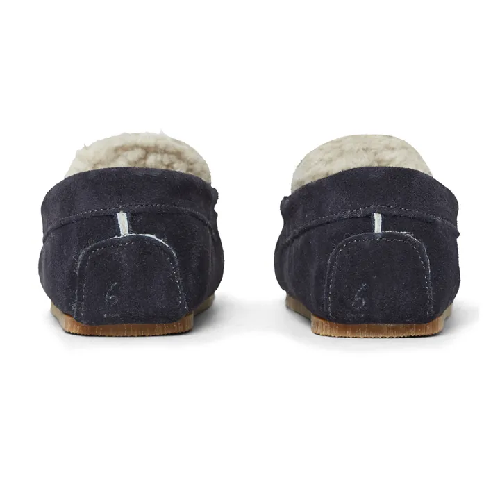 Pèpè Chaussons Mocassins Fourrés | Bleu marine