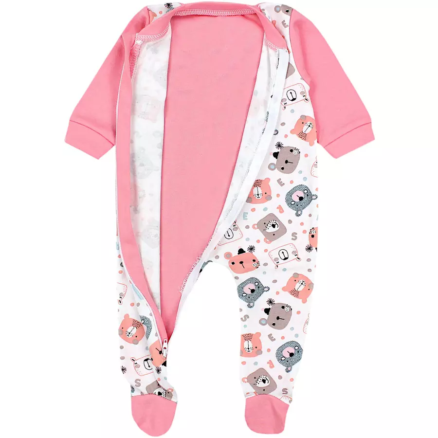 TupTam Baby Unisex Schlafstrampler mit Fuß 3er Pack koralle