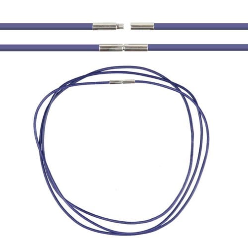 Cordon cuir 38 cm bleu roy