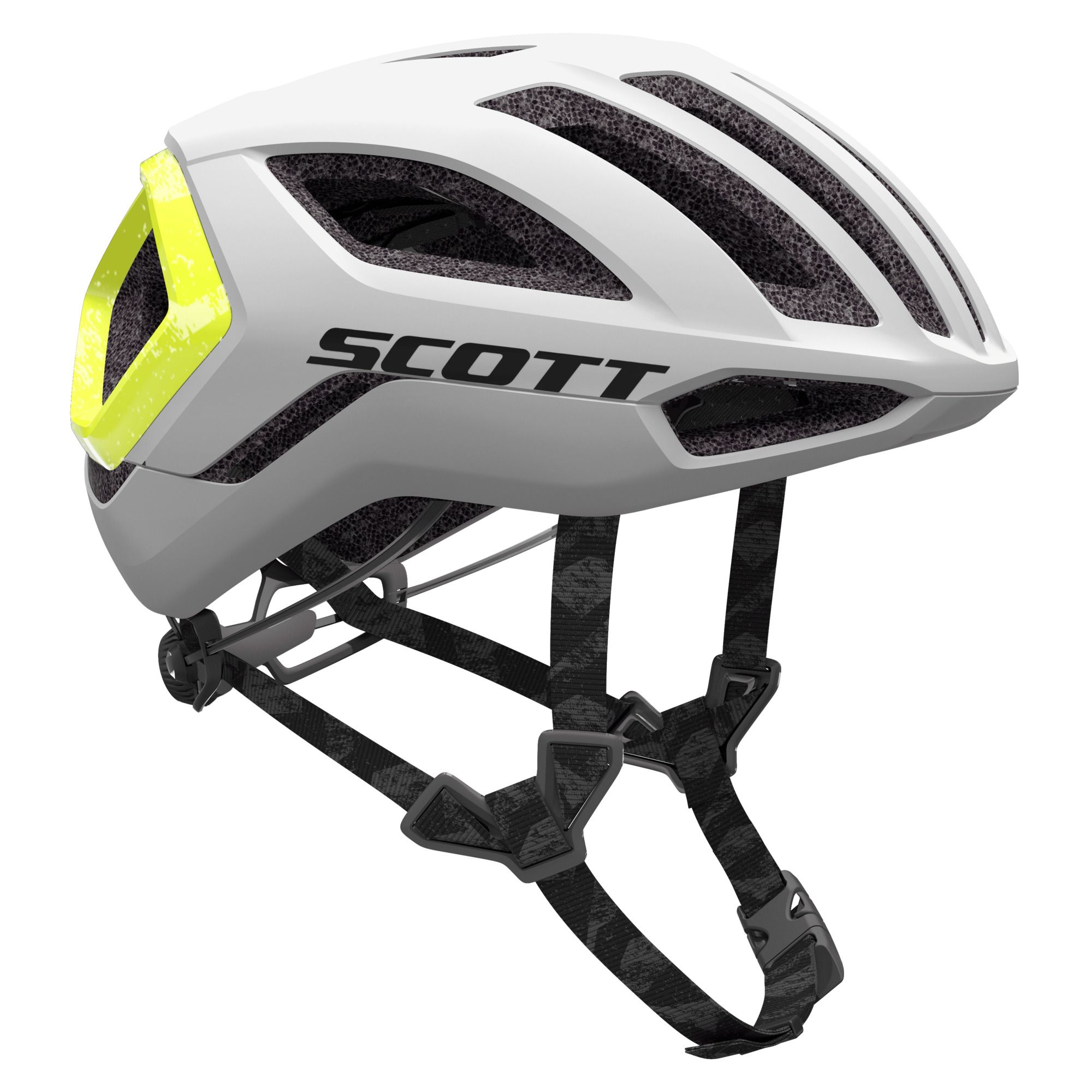 Scott Centric Plus Cykelhjelm Rainbow White/Radium Yellow