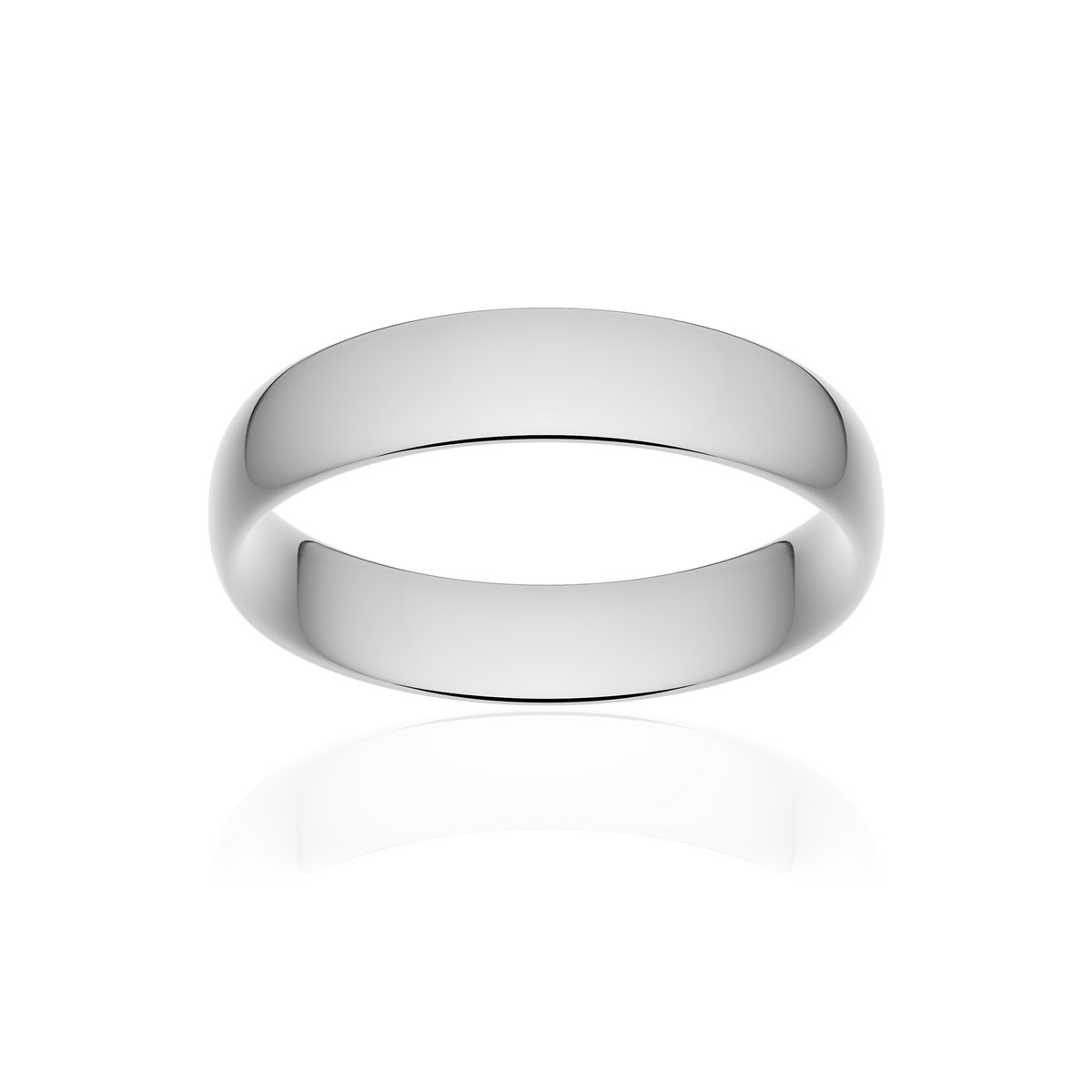Alliance platine 950 poli demi-jonc confort 5 mm