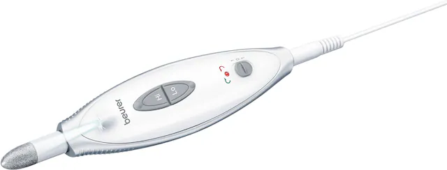 BEURER Maniküre-Pediküre-Set »MP 41 elektrische Nagelfeile, für gepflegte Hände und Füsse zuhause« Inkl. 7 Aufsätze aus Saphir und Filz, mit LED-Licht und Etui