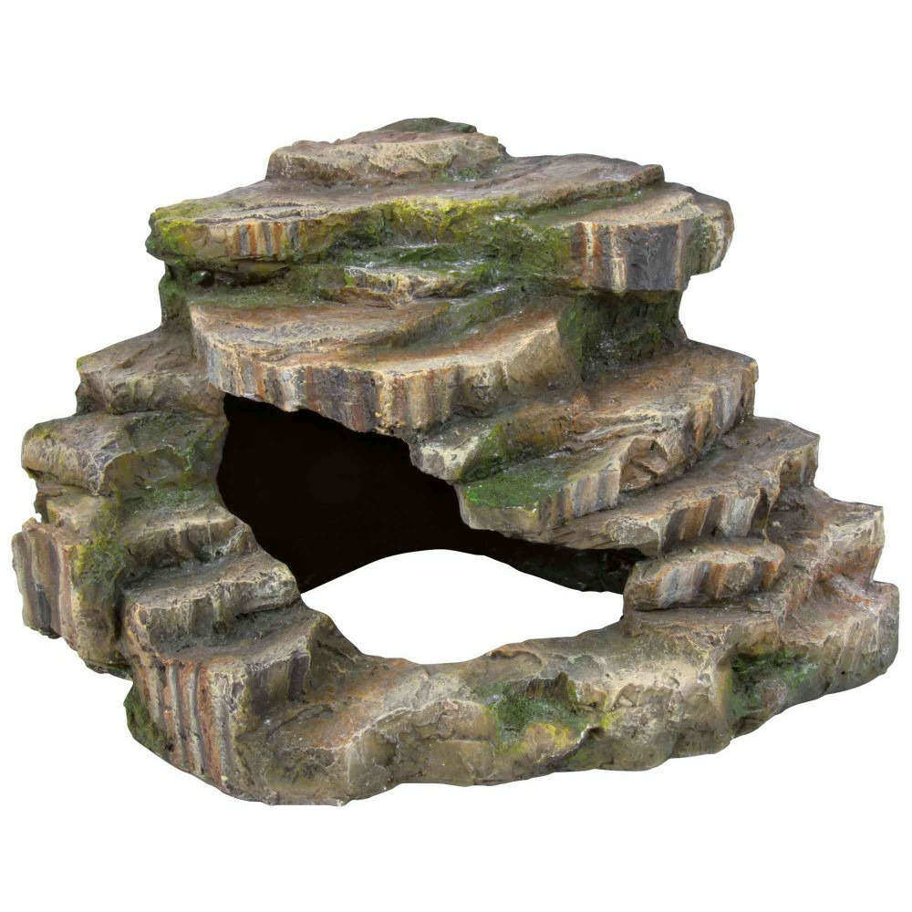 Rocher d'angle avec grotte et plateforme 26 x 20 x 26 cm