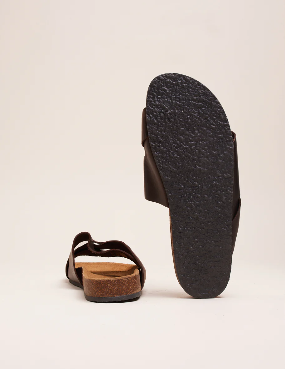 Mules Loic - Pull-up chocolat