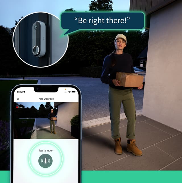 Arlo 2K videodørklokke (1-pak)