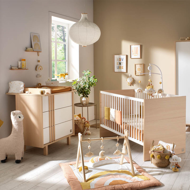 Chambre DUO Lit 140x70 Commode NATURE - SAUTHON