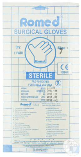 Romed Gants Chirurgicaux Poudrés Stériles En Latex Taille 7 1 Paire