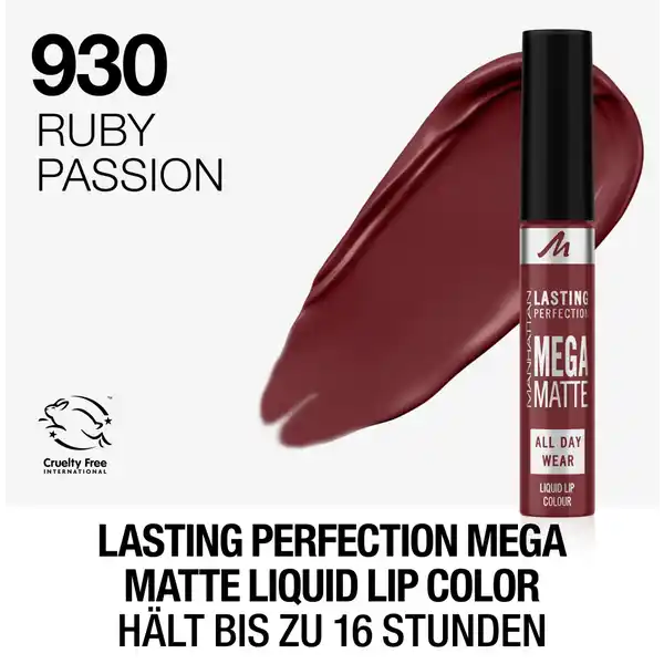 Lasting Perfection Mega Matte Liquid Lip Color, Fb. 930 Ruby Passion