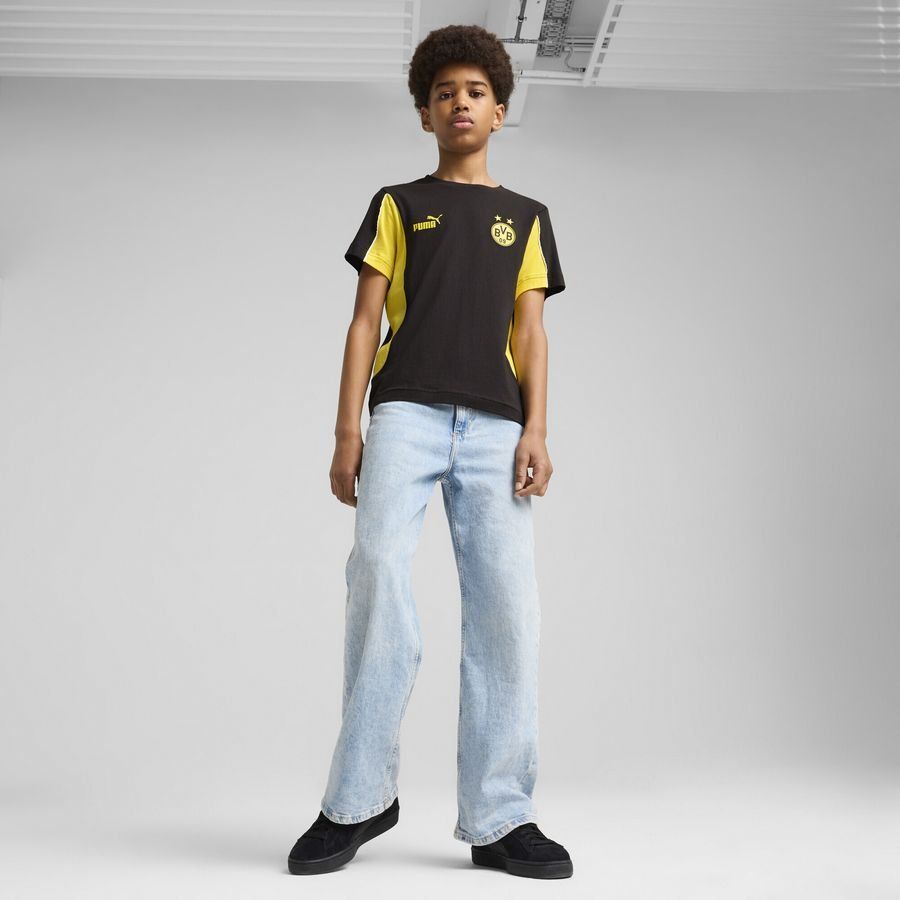 BVB ftblARCHIVE Tee Jr PUMA Black-Faster Yellow