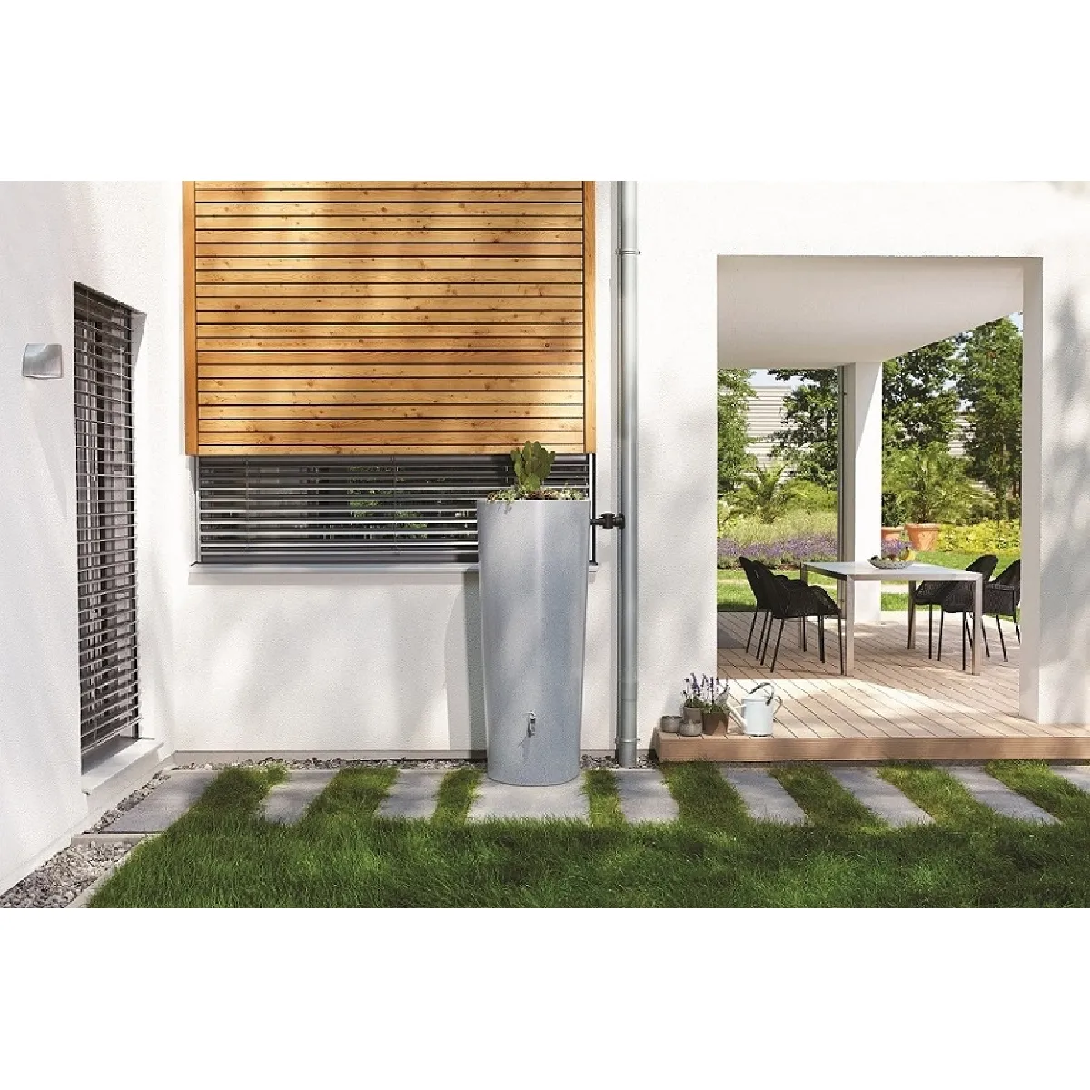 GRAF Cuve récupérateur à eau 2en1 Silver 350L
