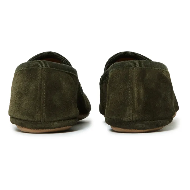 Pèpè Chaussons Nubuck | Vert kaki