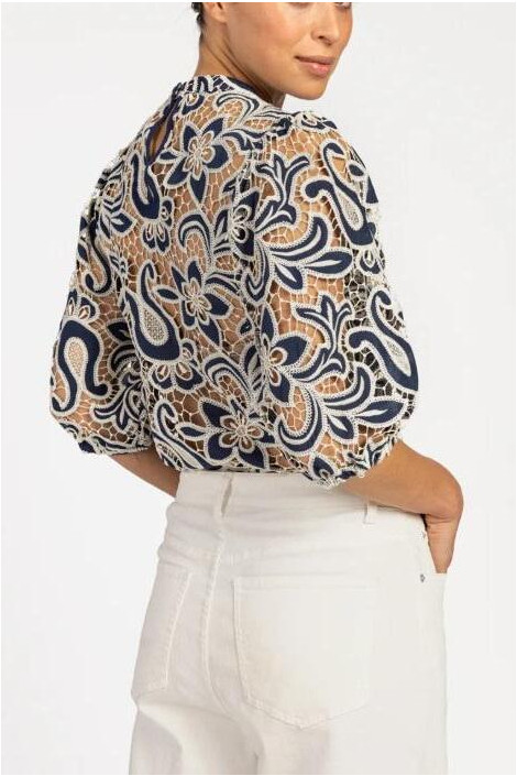 Aaiko blauwe dames blouse