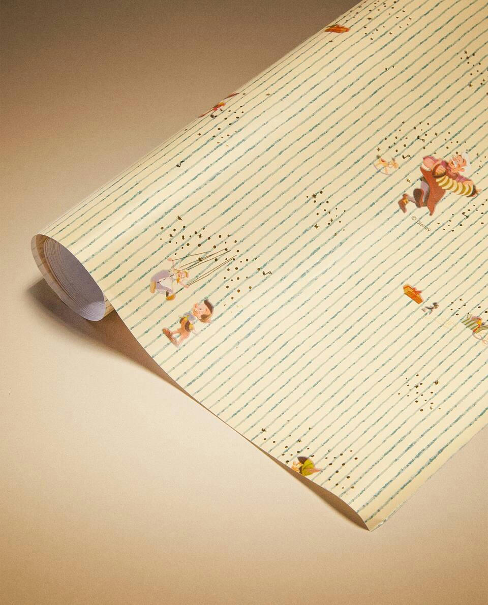 Papel de embrulho de Natal infantil do Pinóquio da Disney
