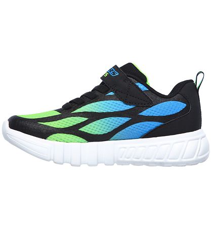 Skechers Sko m. Lys - Dezlo - Sort/Bl?/Lime