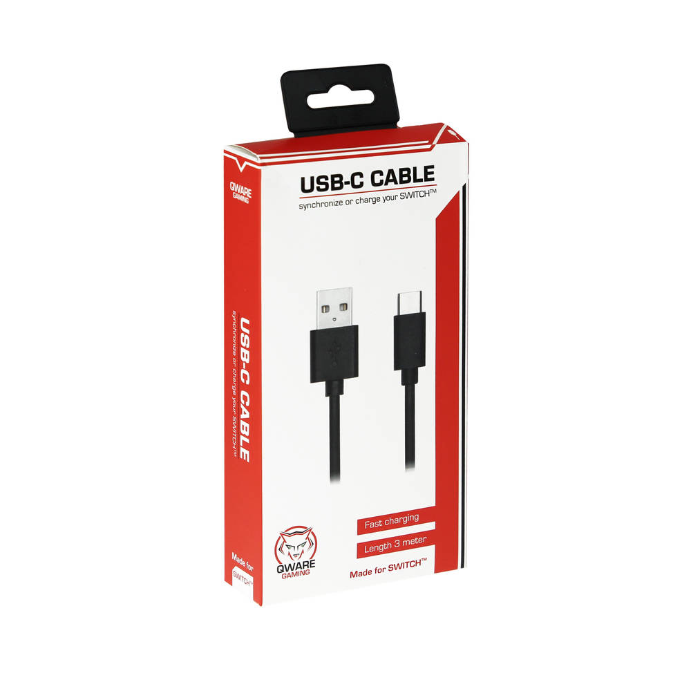 Qware Switch oplaadkabel USB C - 3 meter