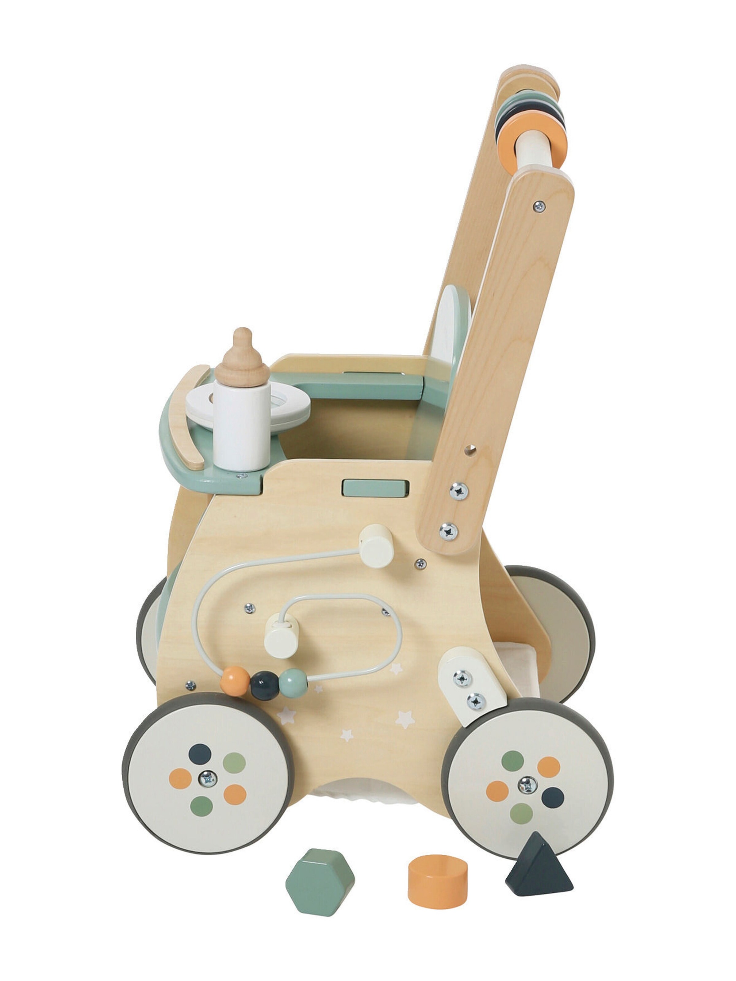 Vertbaudet Lauflernwagen mit Puppensitz, Holz FSC® grün