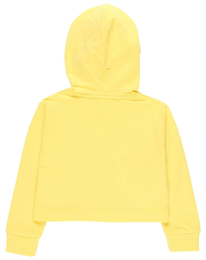 Kapuzen-Sweatshirt HELLO RAINBOW in gelb