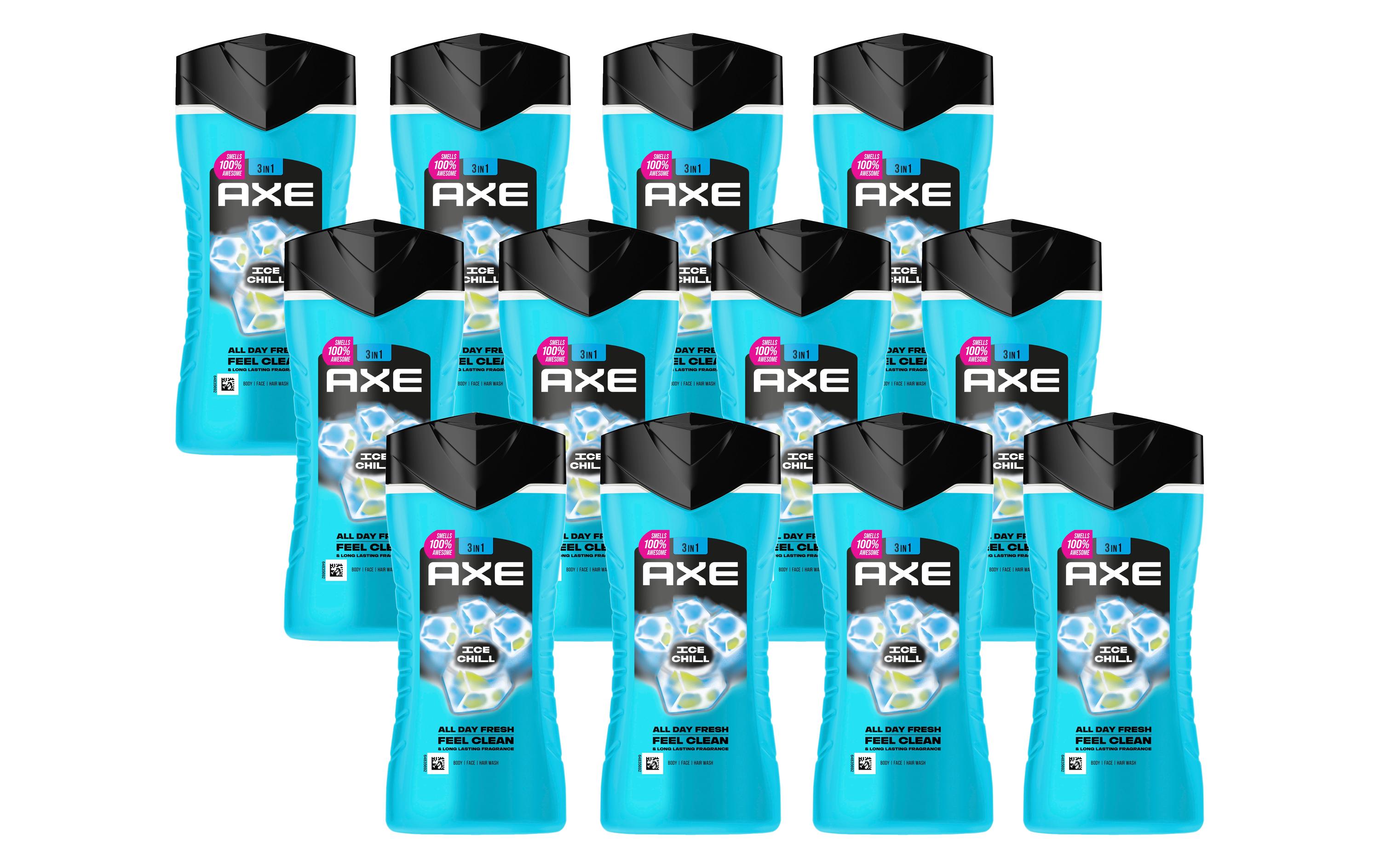 Duschgel Ice Chill 12er KartonErfrischende Pflegedusche und Shampoo für Männer