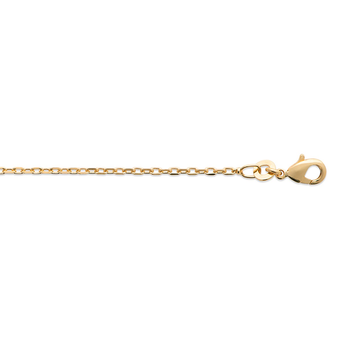 Chaîne Brillaxis maille forçat plaqué or 45cm