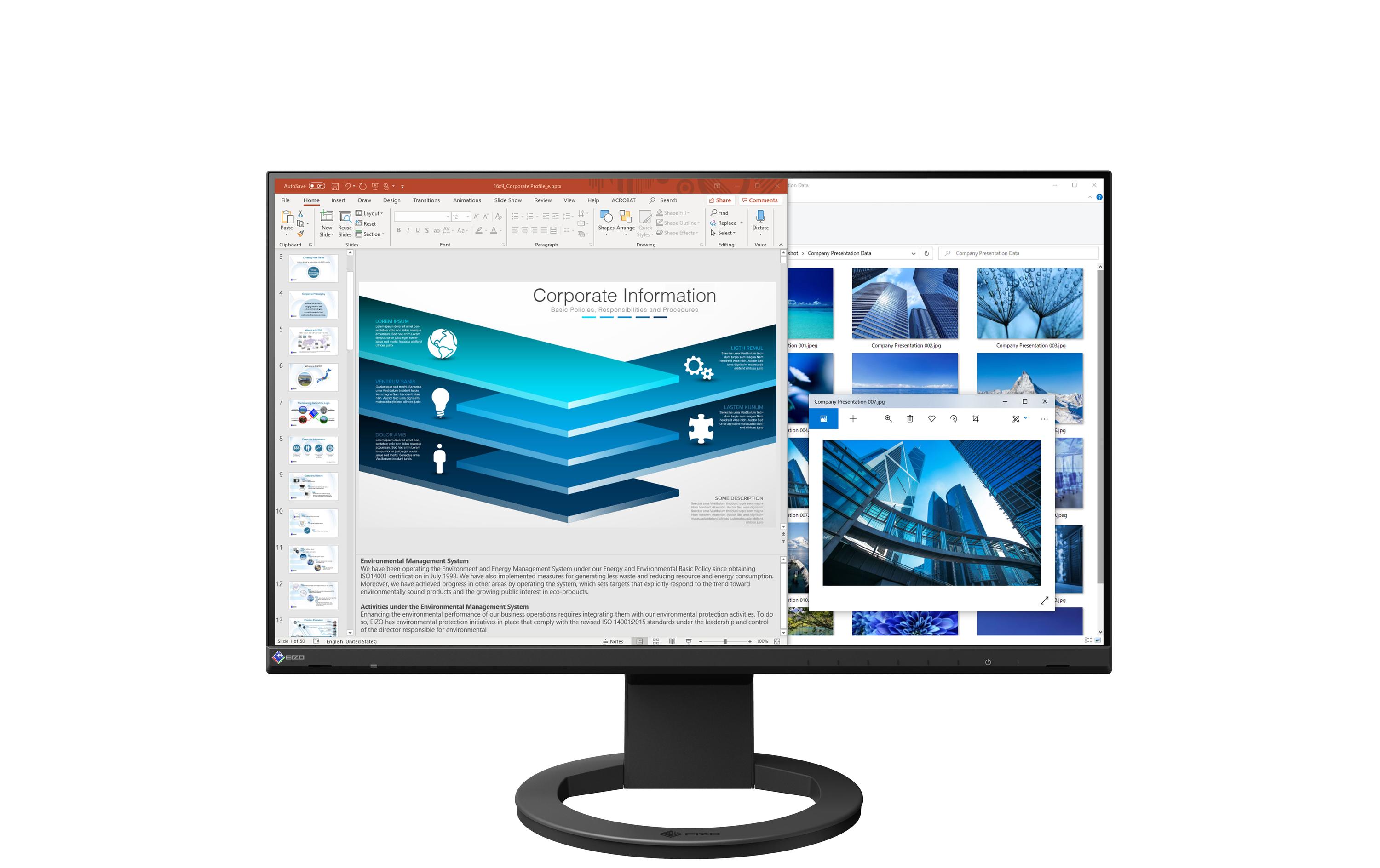 Monitor EV2480-Swiss Edition Schwarz<br>Ergonomischer 23.8