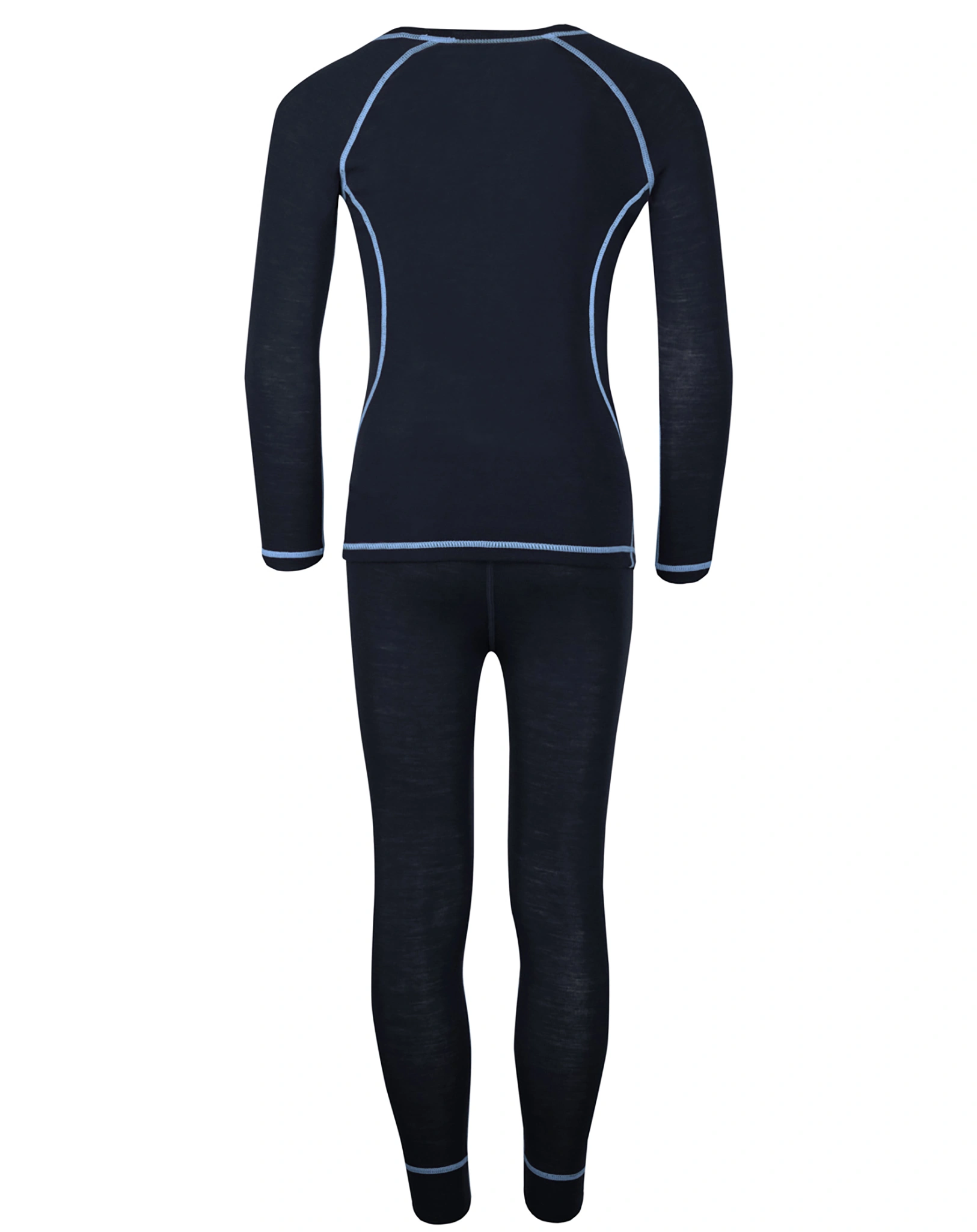 Unterwäsche-Set MERINO BASELAYER mit Wolle lang in anthracite/blue