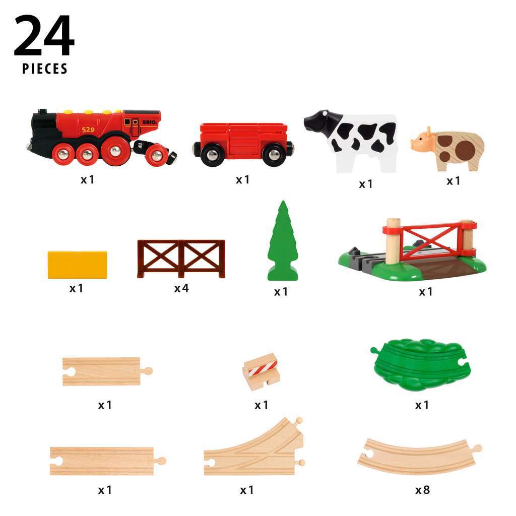 BRIO Spiel Rote Lola Bauernhof Zugset