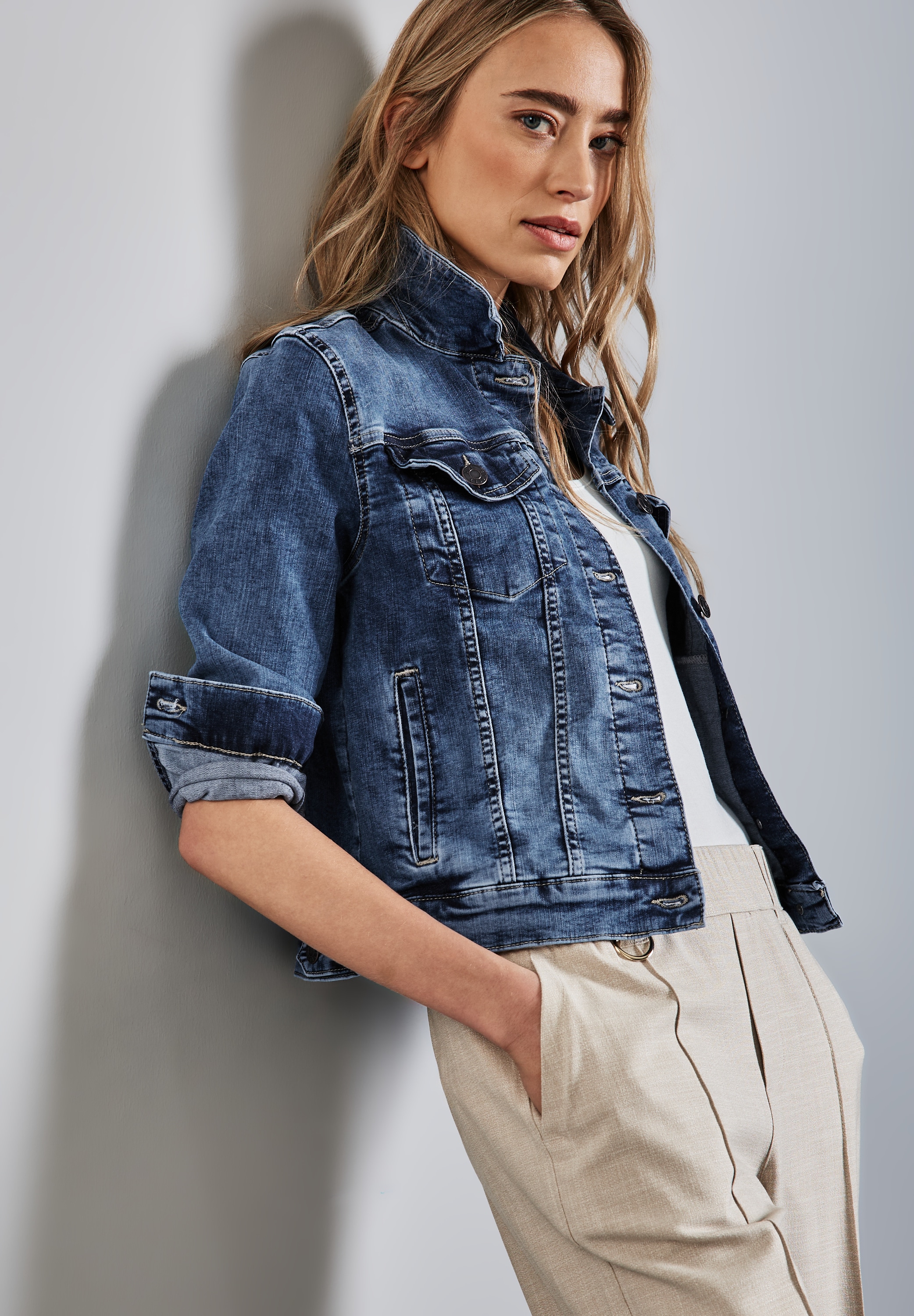 STREET ONE Jeansblazer , mit Brusttaschen