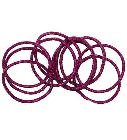 Little Wonders Haargummis - Rosa - 10er-Pack - Burgundy Glitter
