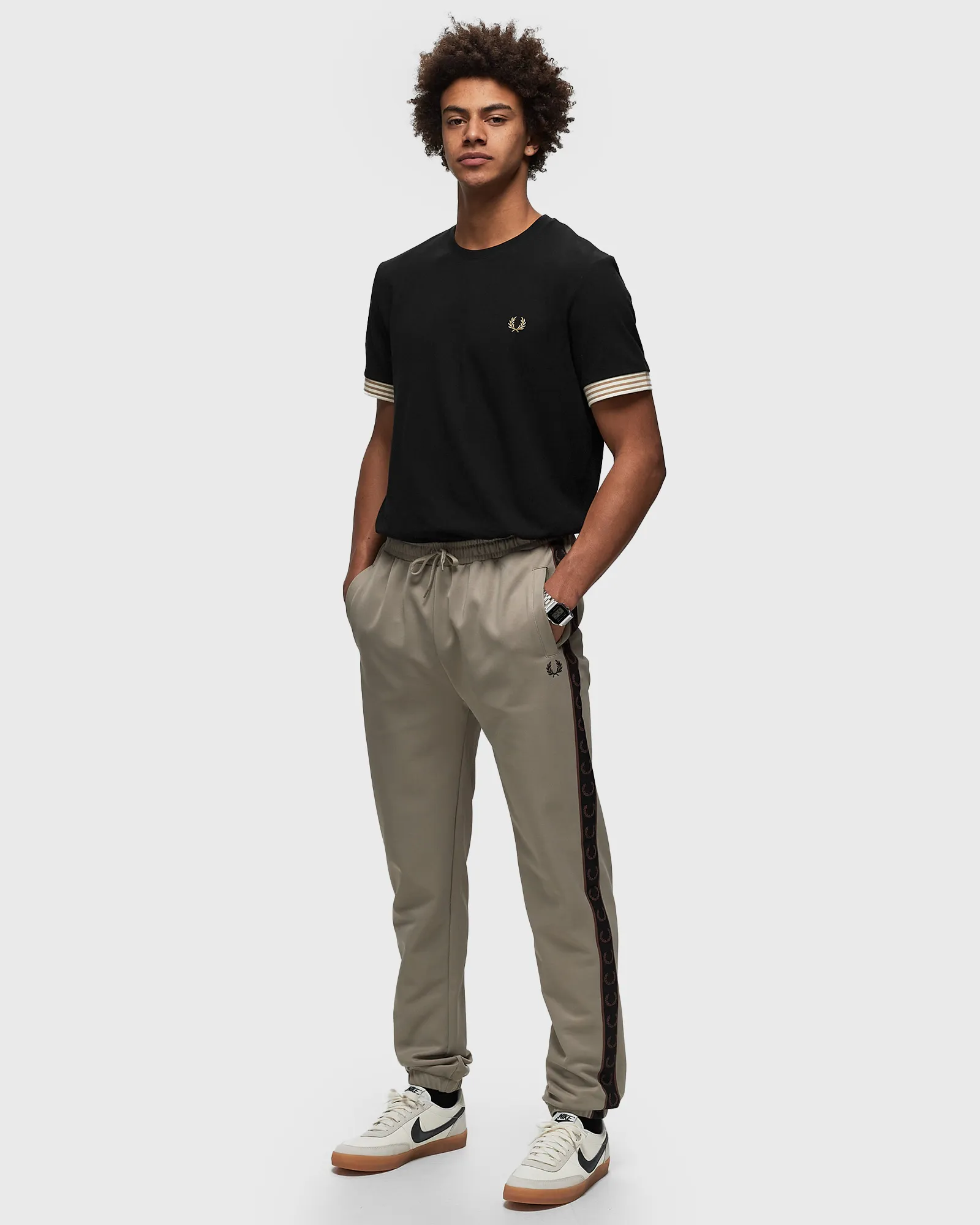 Fred Perry Striped Cuff T-Shirt