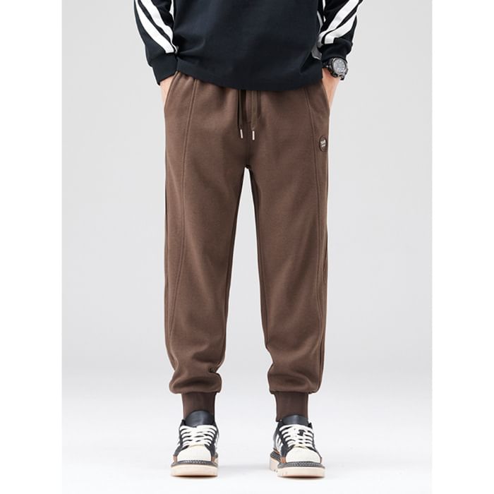 Nataro - Effen joggingbroek met trekkoord in de taille en rechte pijpen