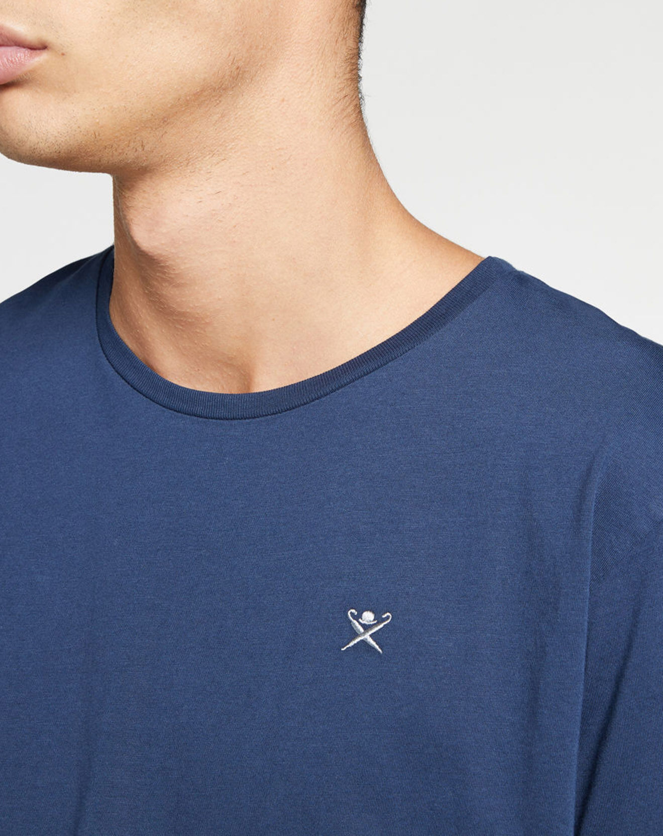 Hackett London T-Shirt Uni Logo bleu foncé
