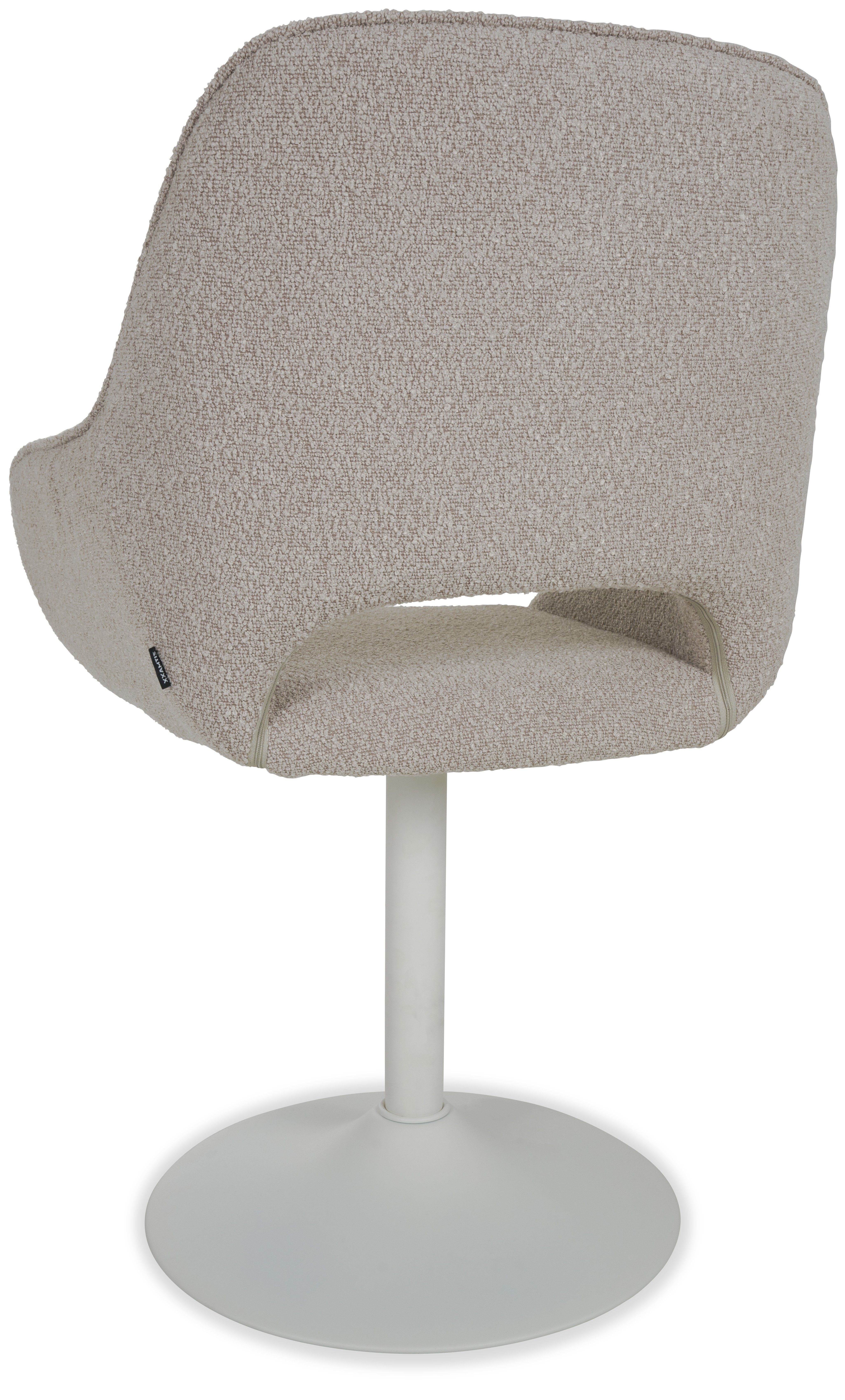 Eetkamerstoel Touch naturel - Poot wit Maartje B61 x D53 x H90 cm