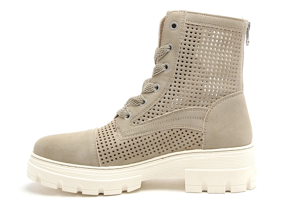 Mustang boots bottine plates femme 1417501 beige