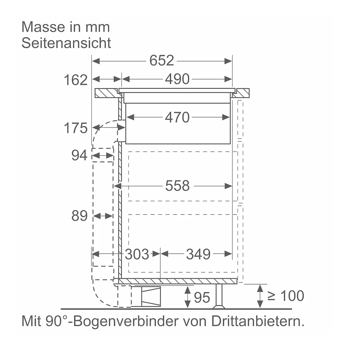 Siemens Kochfeld Downdraft EX801LX67E Schwarz