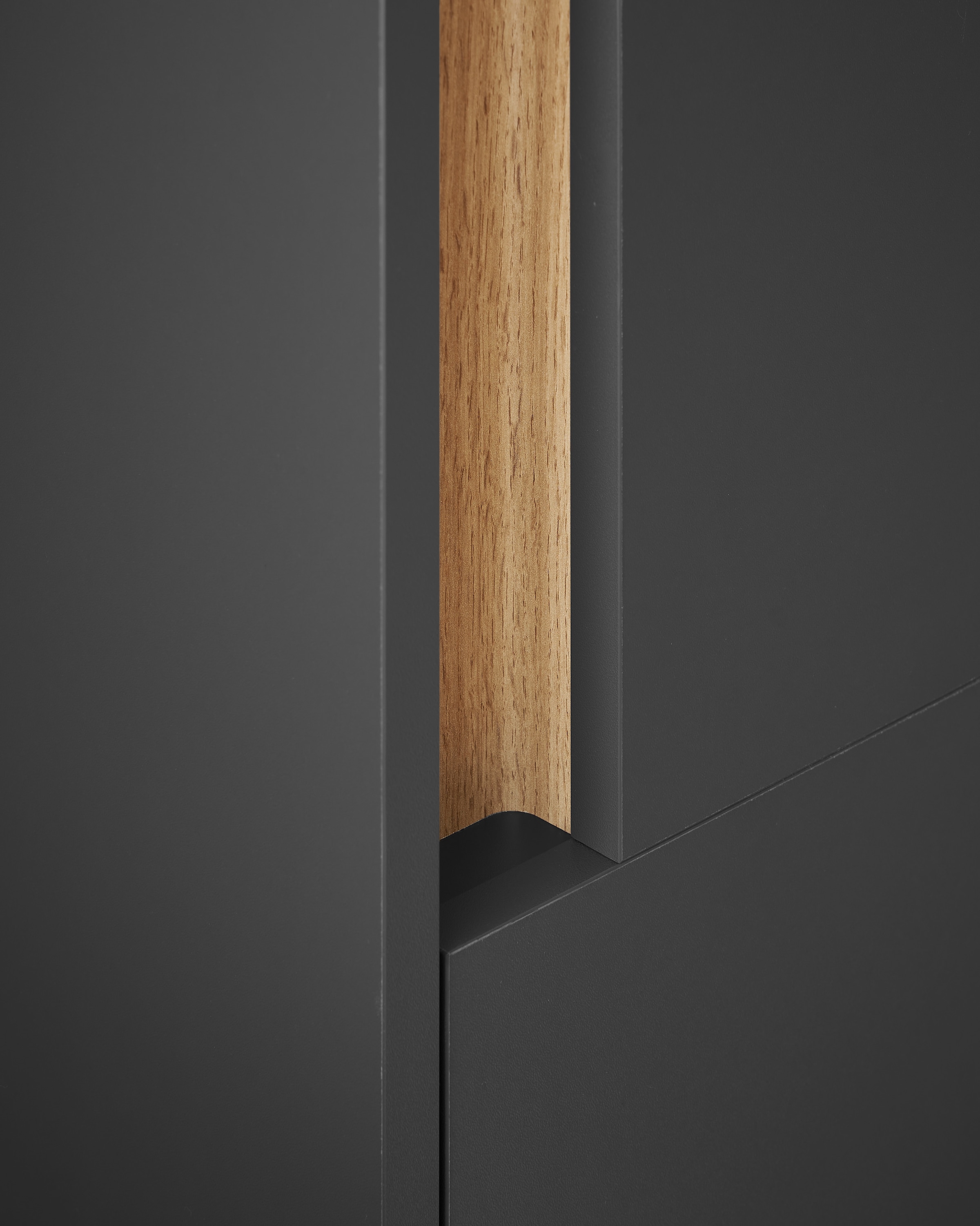 INOSIGN Midischrank »CITY/GIRON, Badschrank mit Griffmulde, Hochschrank in zeitlosem Design« in den Farben Weiss und Anthrazit verfügbar, viel Stauraum