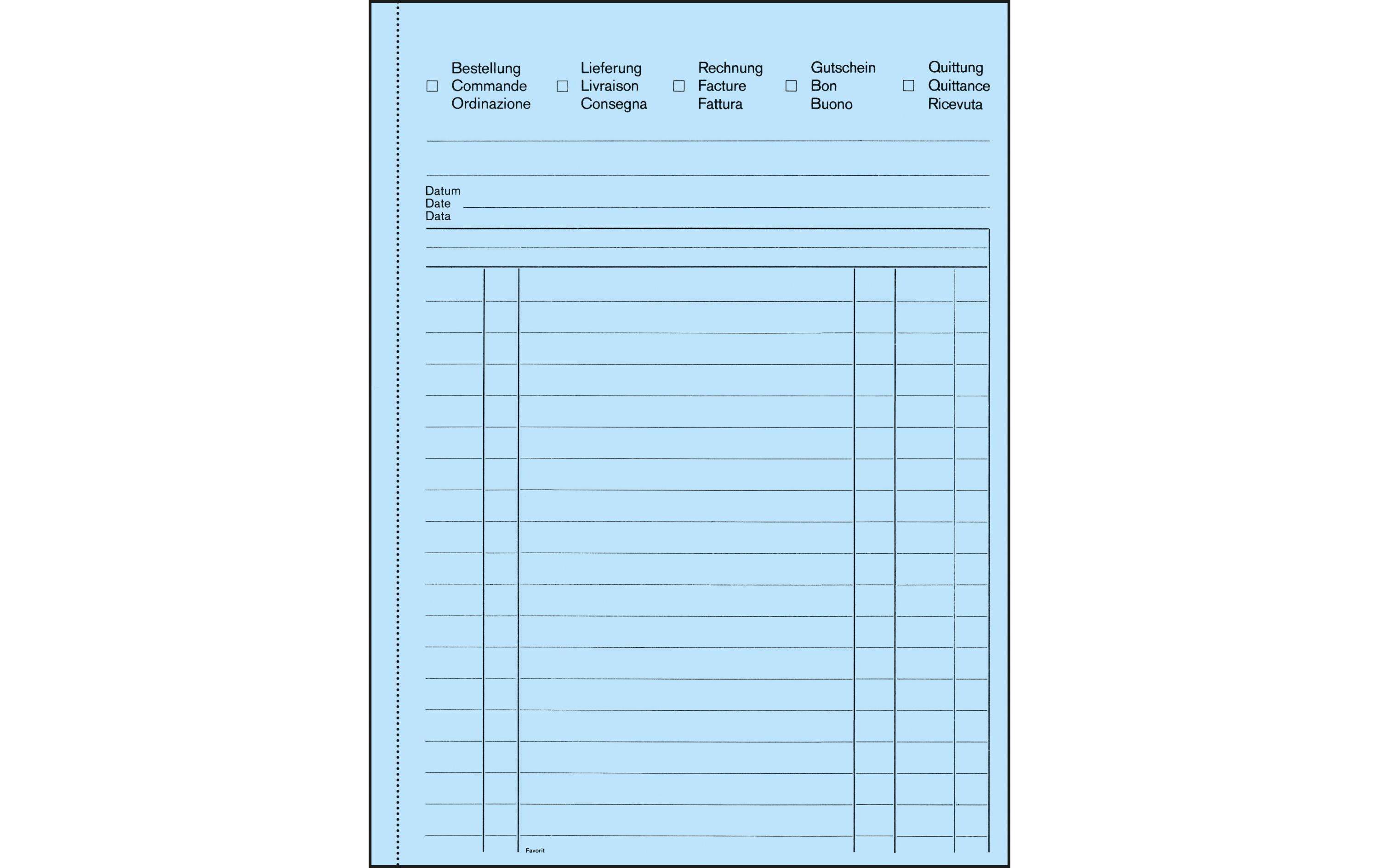 Durchschreibeblock 156 x 210 mm Mehrzweckbuch, Blau/WeissMehrzweckbuch