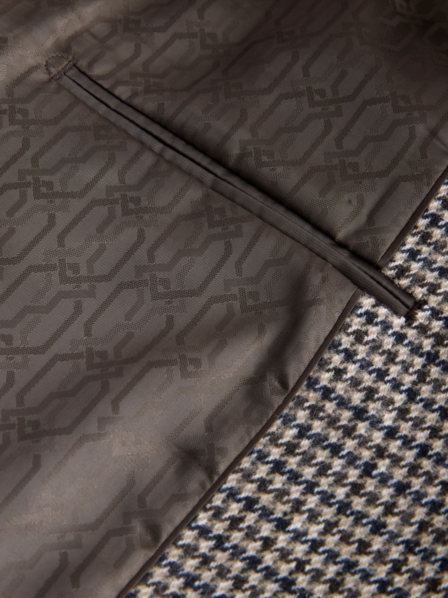 Grijs - Slim Fit Dogtooth Blazer