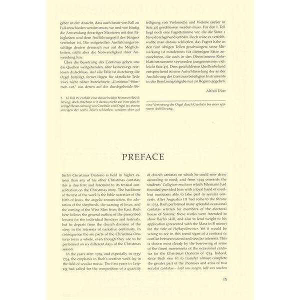Bärenreiter Bach Weihnachts-Oratorium
