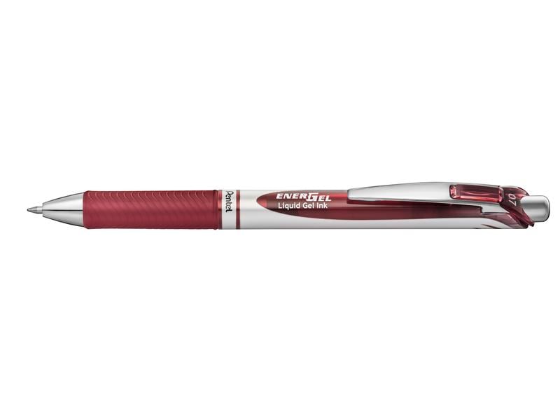 pentel Gelschreiber EnerGel 0.7 mm, Burgund Rollerstift zum Schreiben und Zeichnen