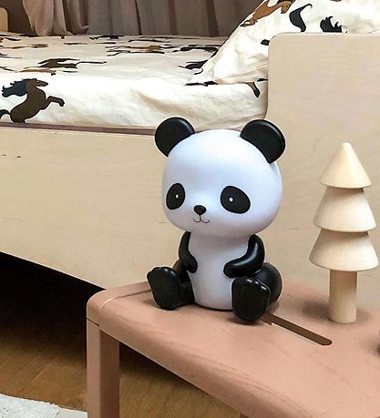 A Little Lovely Company Nachtlicht - Panda - 19 cm - Schwarz/Wei