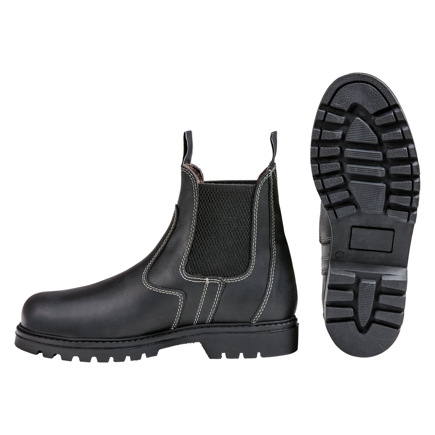 black forest Reit- und Stallschuh mit Stahlkappe  - black