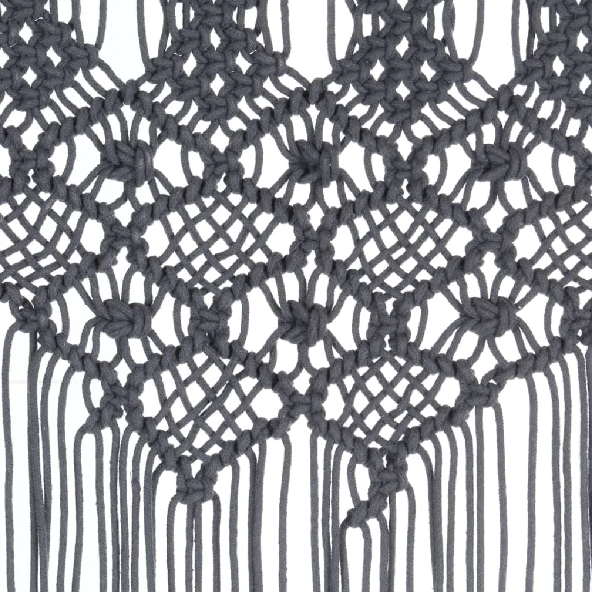 vidaXL Rideau en macramé - Anthracite