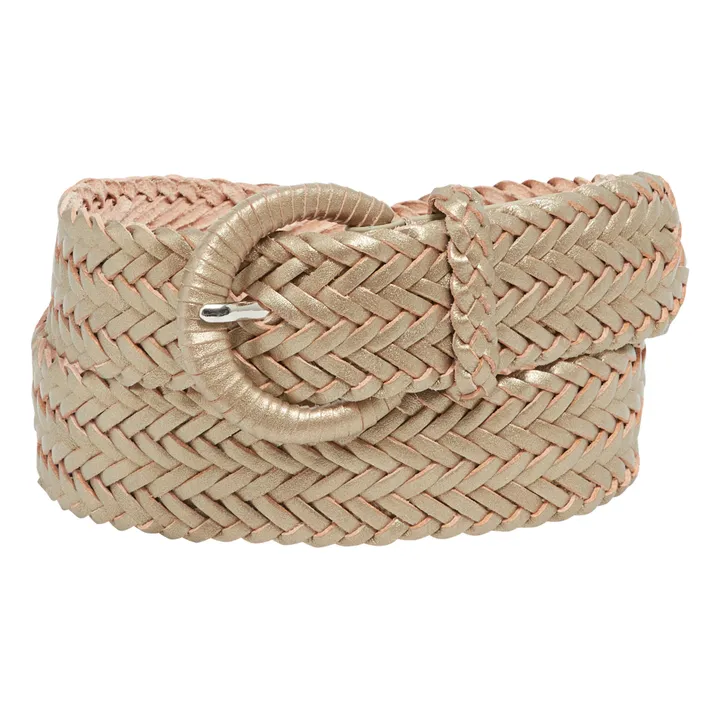 Dragon Diffusion Ceinture Tressée 4 cm | Champagne